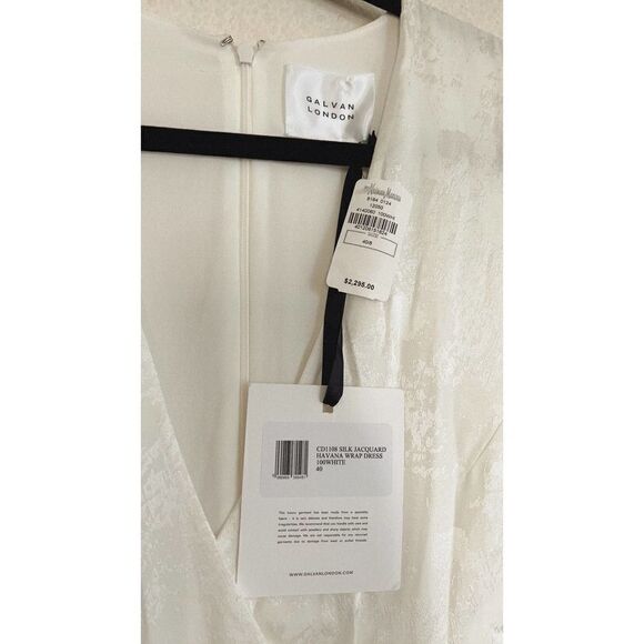 Galvan London silk Blend HAVANA BRIDAL WRAP DRESS EU40/US8 - Picture 11 of 12